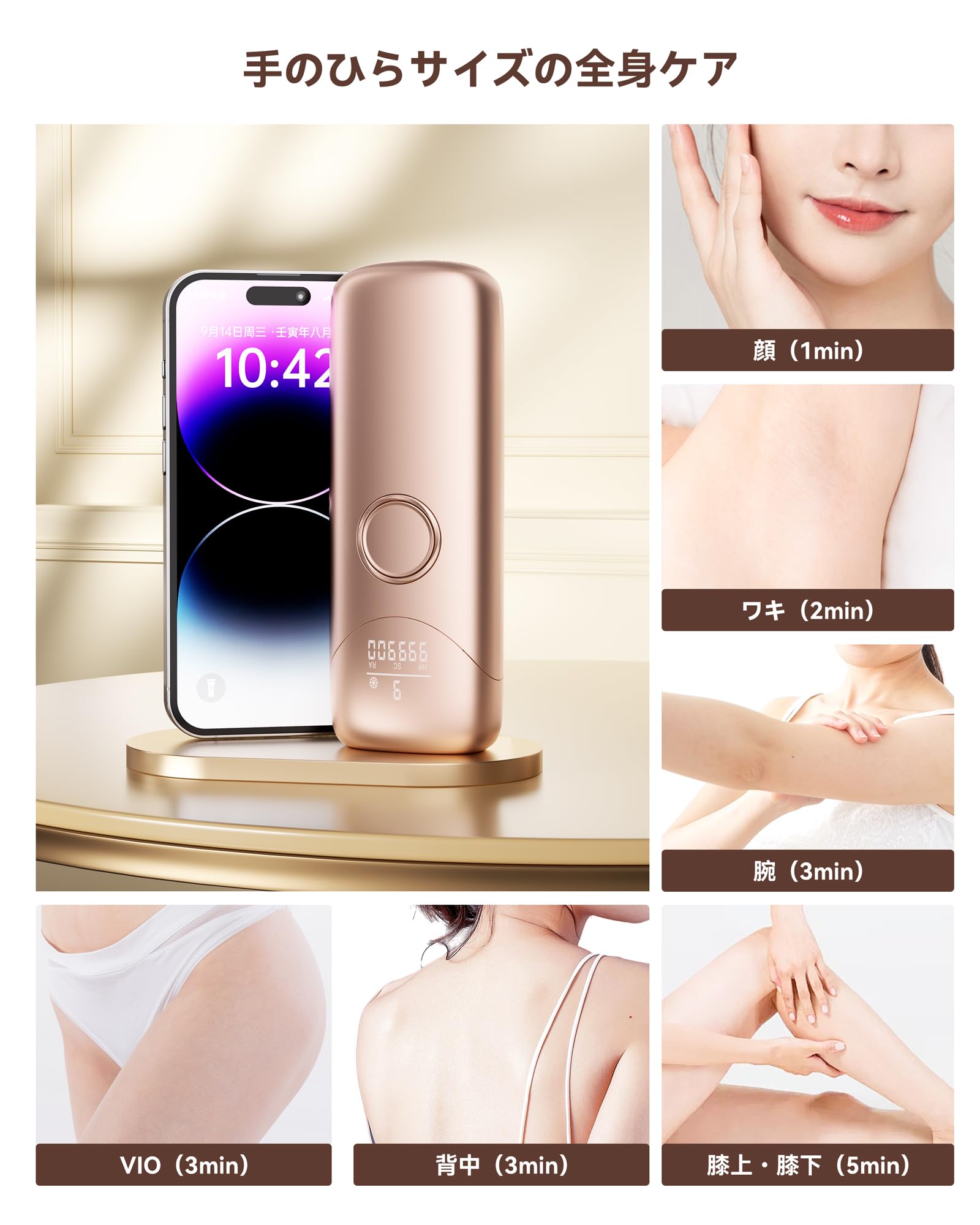 Amazon | YUNDOO 脱毛器 メンズ レディース 家庭用脱毛器 VIO/髭/脇/脚